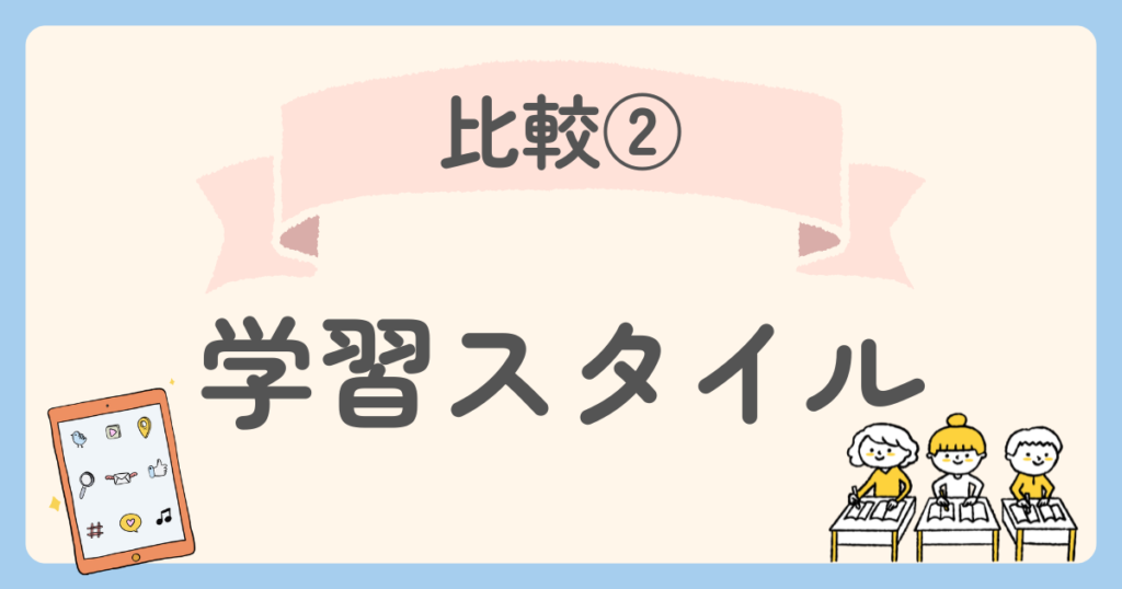 まるぐランド　天神　学習スタイルを比較